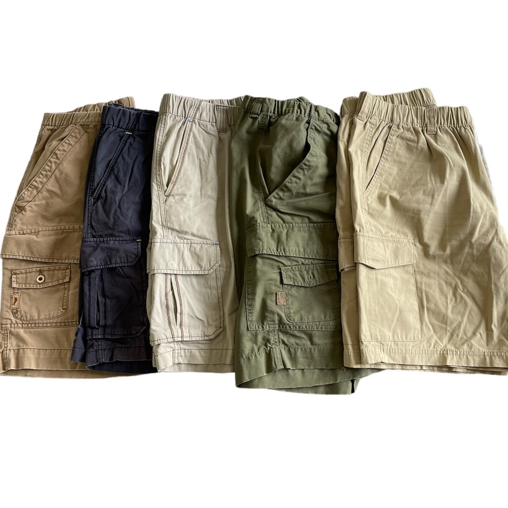 5 PAIRS TOMMY BAHAMA RELAX - & ELASTIC WAIST SHORTS Large Lot Flat front